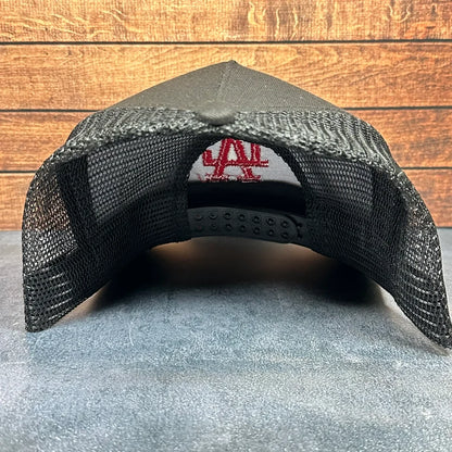 Vintage Style Los Angeles “LA” Stitched Black Mesh Trucker Hat Free Shipping