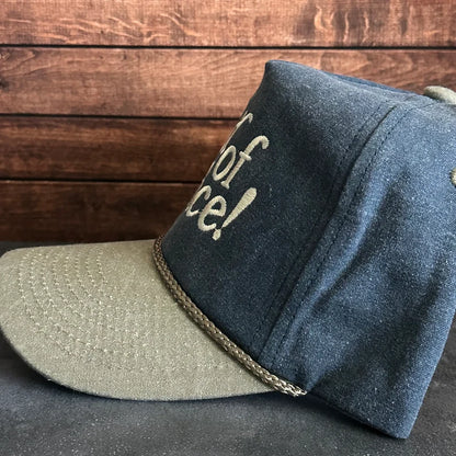 Vintage Style Out of Office Embroidered Faded Canvas Snapback Trucker Rope Hat with Free Shipping