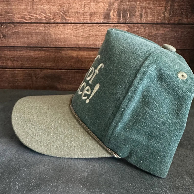 Vintage Style Out of Office Embroidered Faded Canvas Snapback Trucker Rope Hat with Free Shipping