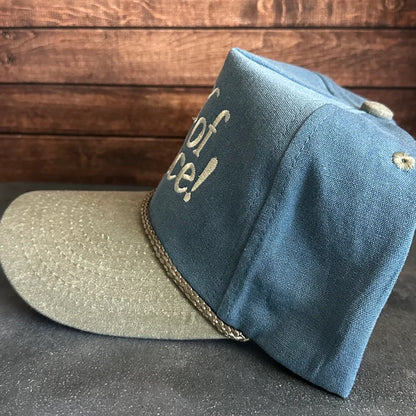 Vintage Style Out of Office Embroidered Faded Canvas Snapback Trucker Rope Hat with Free Shipping