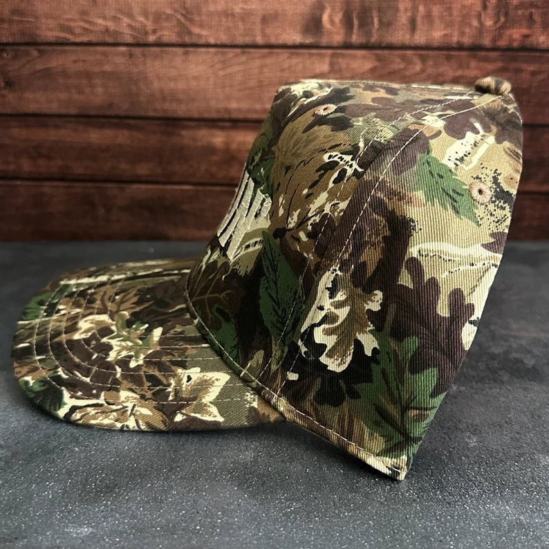 Vintage Style Darlin’ Embroidered Camouflage Canvas Snapback Trucker Rope Hat with Free Shipping