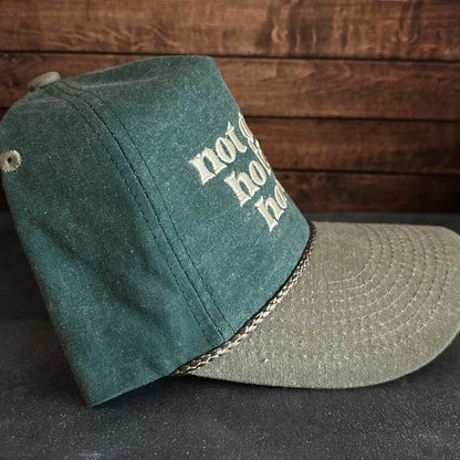 Vintage Style Not Gonna Hold My Horses Embroidered Faded Canvas Snapback Trucker Rope Hat with Free Shipping