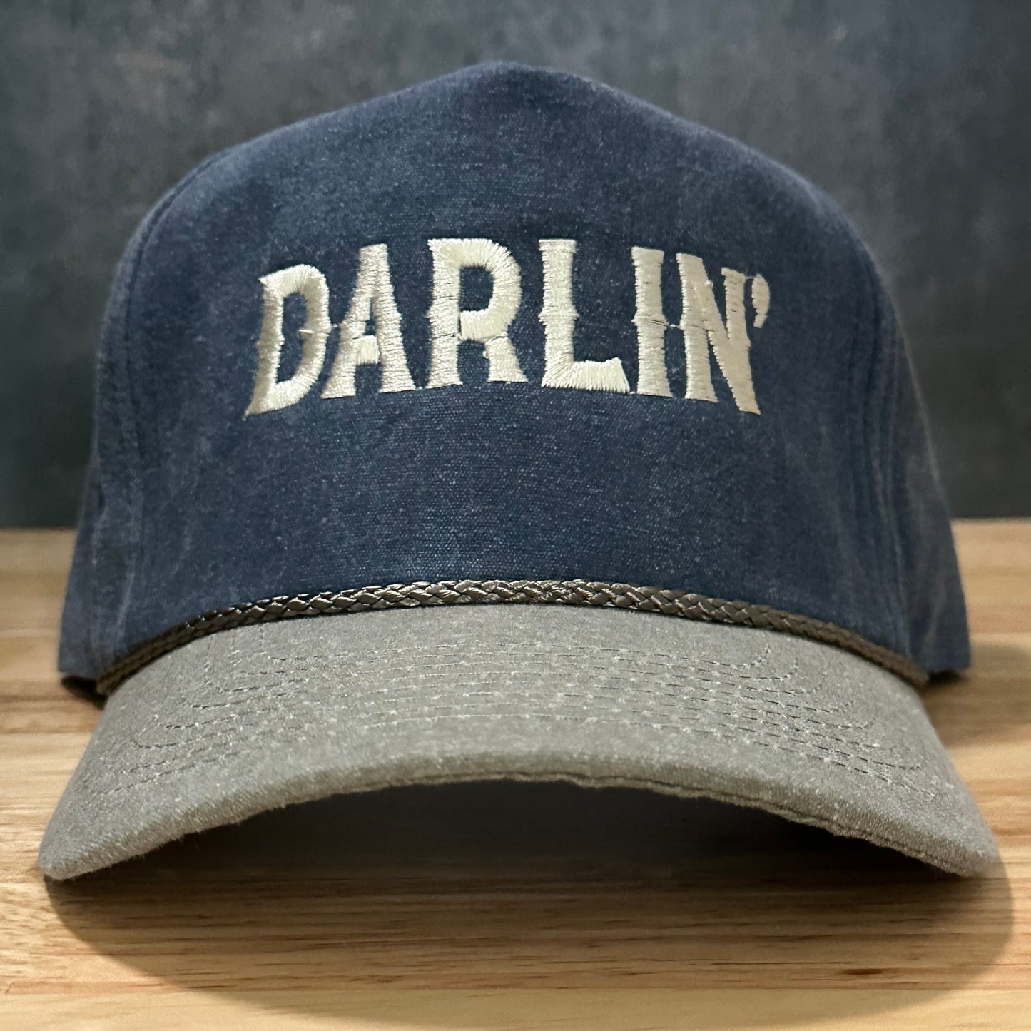 Vintage Style Darlin’ Faded Canvas Snapback Trucker Hat